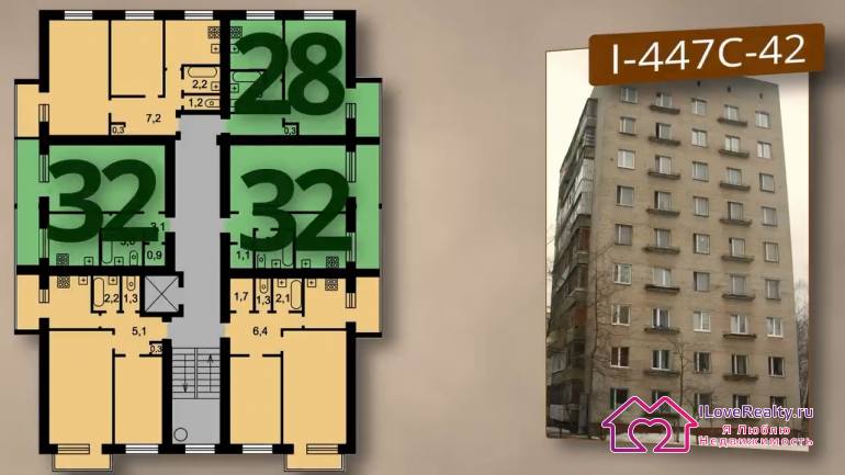 Однокомнатные квартиры Однокомнатные квартиры бывают только в 42 модификации.